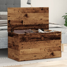 Berkfield Storage Chest Old Wood 84x42x46 cm Engineered Wood