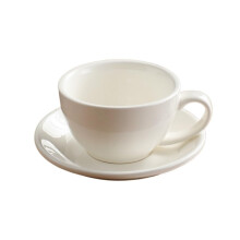 Ceramic Coffee Cup Set 300ml European Style Latte Cup and Saucer for Home Café Versatile Use (16)
