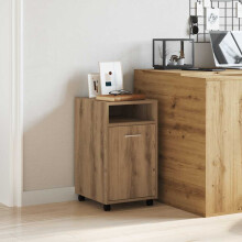 Berkfield Cabinet with Wheels Artisan Oak 33x38x60 cm Engineered Wood
