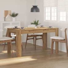 Berkfield Dining Table Artisan Oak 140x74.5x76 cm Engineered Wood