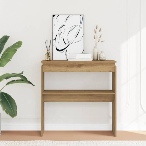 Berkfield Console Table Artisan Oak 80x30x80 cm Engineered Wood