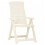 Berkfield Garden Reclining Chairs 2 pcs Plastic White 2