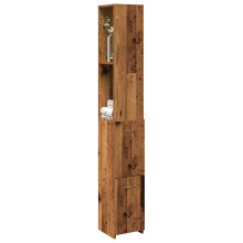 Berkfield Bathroom Cabinet Old Wood 25x25x170 cm Engineered Wood