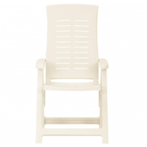 Berkfield Garden Reclining Chairs 2 pcs Plastic White 2