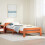 Berkfield Bed Frame without Mattress Wax Brown 75x190 cm Small Single Solid Wood Pine 1