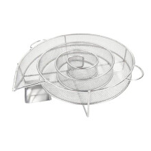 Cold Smoke Generator for BBQ Grill, Durable Stainless Steel Smoker Box for Salmon and Meat (Round 7x8x2 Inch)
