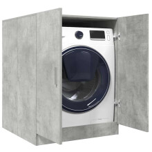 Berkfield Washing Machine Cabinet Concrete Grey 70.5x71.5x91.5 cm