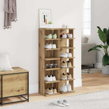 Berkfield Shoe Cabinets 2 pcs Artisan Oak 28x27x102 cm Engineered Wood