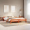 Berkfield Bed Frame without Mattress Wax Brown 200x200 cm Solid Wood Pine 1