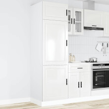 Berkfield Kitchen Cupboard "Porto" High Gloss White Engineered Wood