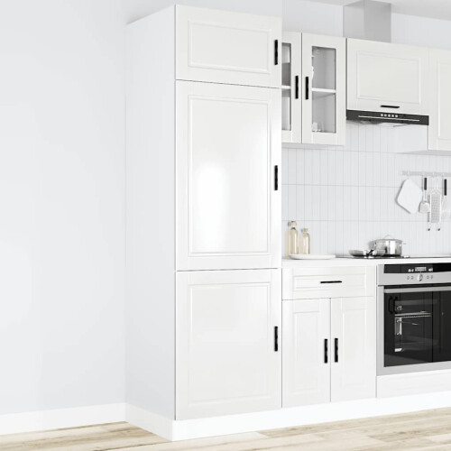Berkfield Kitchen Cupboard "Porto" High Gloss White Engineered Wood