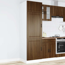 Berkfield Kitchen Cupboard "Porto" Brown Oak Engineered Wood