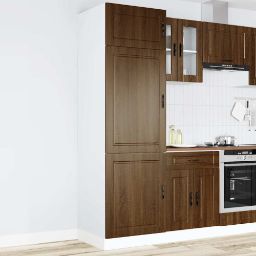 Berkfield Kitchen Cupboard "Porto" Brown Oak Engineered Wood