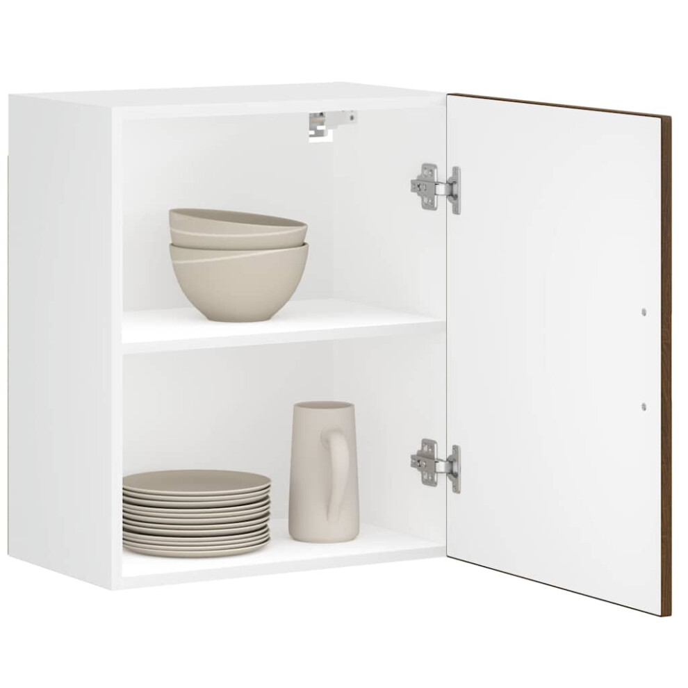 Berkfield Kitchen Wall Cabinetâ Porto Brown Oak Engineered Wood 3778207176480