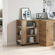 Berkfield Rolling Cabinet Artisan Oak 60x35x75 cm Engineered Wood