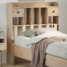 Berkfield Headboard with Storage 75 cm Solid Wood Pine