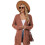 Long-Sleeved Knitted Cardigan Orange Red M 1