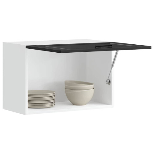 Berkfield Kitchen Wall Cabinet Porto Black Engineered Wood