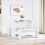 Berkfield 3 Piece Dining Table and Bench set White Engineered Wood 1