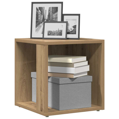 Berkfield Side Table Artisan Oak 33x33x34 cm Engineered Wood