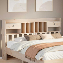 Berkfield Headboard with Storage 180 cm Solid Wood Pine