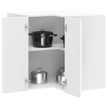Berkfield Kitchen Wall Corner Cabinet Porto White Engineered Wood