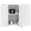 Berkfield Kitchen Wall Corner Cabinet Porto White Engineered Wood 1