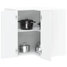 Berkfield Kitchen Wall Corner Cabinet Porto High Gloss White Engineered Wood