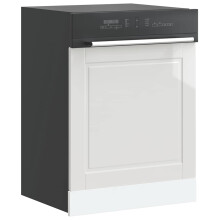 Berkfield Dishwasher Panel Porto High Gloss White 60x1.5x57 cm Engineered Wood