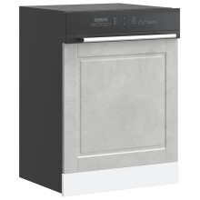 Berkfield Dishwasher Panel Porto Concrete Grey 60x1.5x57 cm Engineered Wood