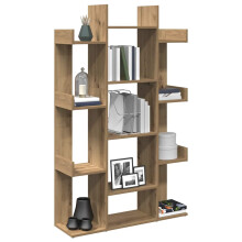 Berkfield Book Cabinet Artisan Oak 86x25.5x140 cm Engineered Wood