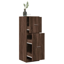 Berkfield Apothecary Cabinet Brown Oak 40x41x118 cm Engineered Wood