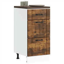 Berkfield Kitchen Base Cabinet Lucca Smoked Oak Engineered Wood