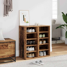 Berkfield Shoe Cabinets 2 pcs Old Wood 32x35x70 cm Engineered Wood