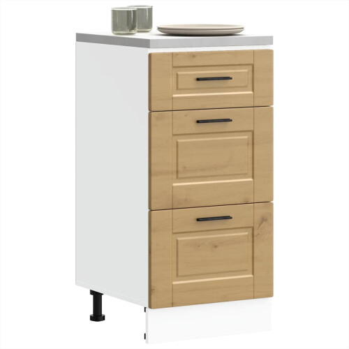 Berkfield Kitchen Base Cabinet Porto Artisan Oak Engineered Wood