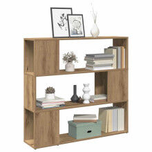 Berkfield Book Cabinet/Room Divider Artisan Oak 100x24x94 cm