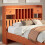 Berkfield Headboard with Storage Wax Brown 135 cm Solid Wood Pine 1