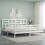 Berkfield Bed Frame without Mattress White 200x200 cm Solid Wood 4