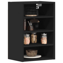 Berkfield Hanging Cabinet Riga Black 40x29.5x60 cm Engineered Wood