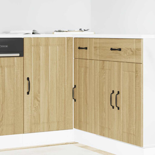 Berkfield Kitchen Base Cabinet Lucca Sonoma Oak Engineered Wood