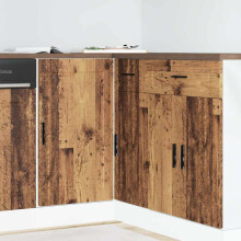 Berkfield Kitchen Base Cabinet Porto Old Wood Engineered Wood