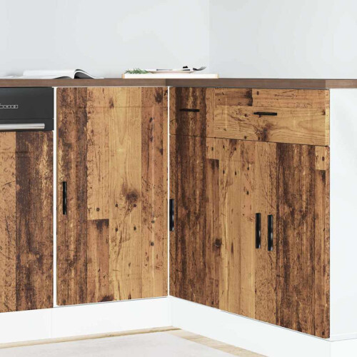 Berkfield Kitchen Base Cabinet Porto Old Wood Engineered Wood