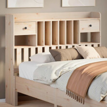 Berkfield Headboard with Storage 135 cm Solid Wood Pine