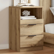 Berkfield Bedside Cabinet Artisan Oak 40x36x65 cm Engineered Wood
