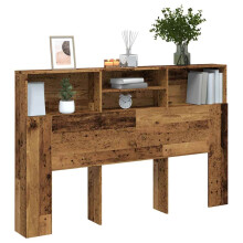 Berkfield Headboard Cabinet Old Wood 160x19x103.5 cm Engineered Wood