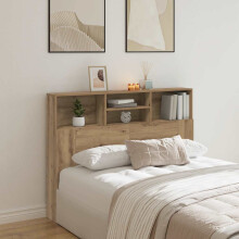 Berkfield Headboard Cabinet Artisan Oak 140x19x103.5 cm