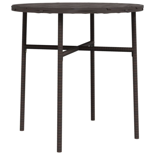 Berkfield Tea Table Brown 45 cm Poly Rattan 1