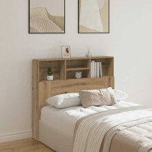 Berkfield Headboard Cabinet Artisian Oak 120x19x103.5 cm Engineered Wood