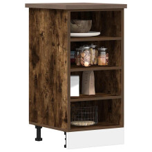 Berkfield Bottom Cabinet Riga Smoked Oak 40x44.5x81.5 cm Engineered Wood