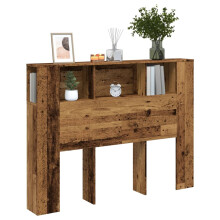 Berkfield Headboard Cabinet Old Wood 140x18.5x102.5 cm Engineered Wood